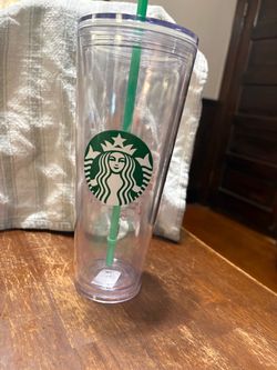 Starbucks Clear Acrylic Tumbler with Straw