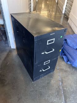 2-Drawer Metal Filing Cabinet Black