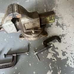 Vice & Two C Clamps