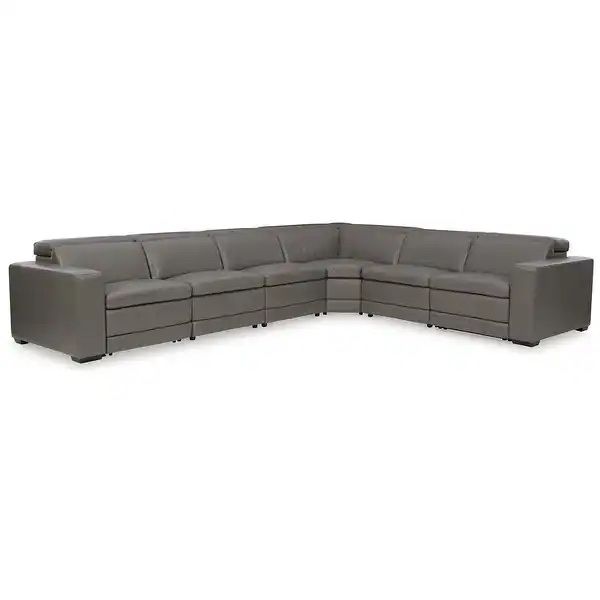 Ashley Texline Power Leather Sectional Sofa New 