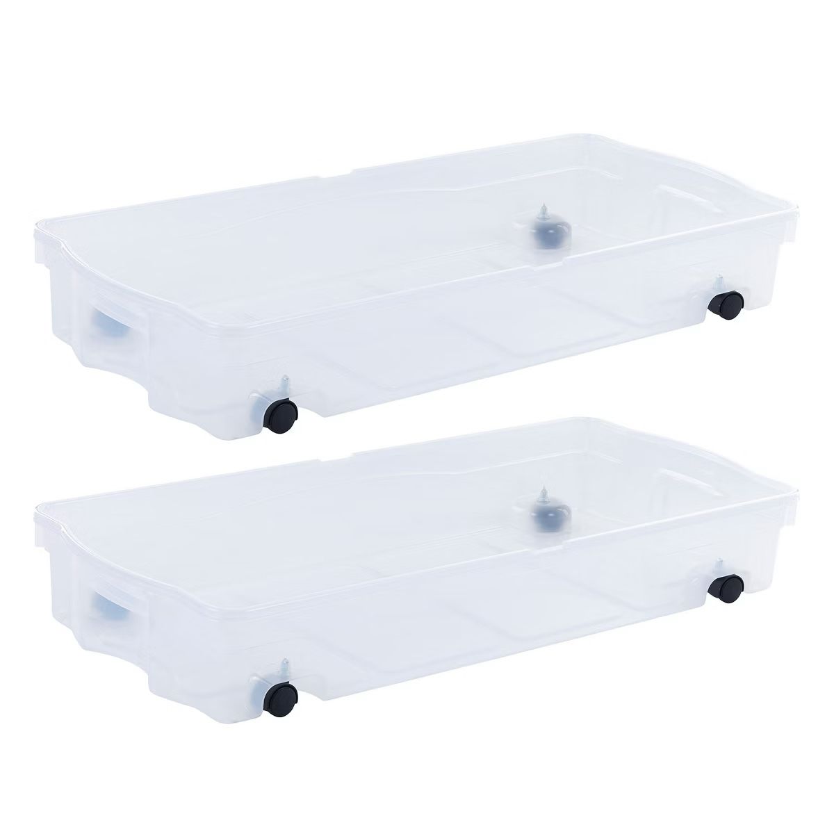Set Of 2 Rubbermaid latching stackable Under Bed storage