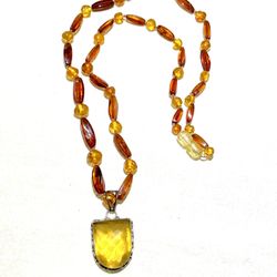 Vintage Amber Bakelite Necklace