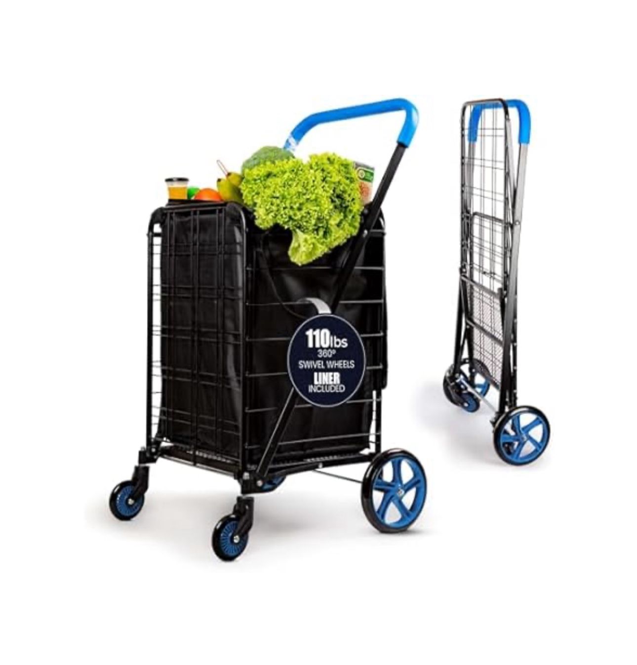 SereneLife Heavy-Duty Shopping Cart