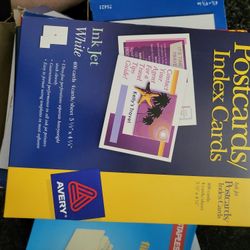 Post Cards And Index Cards For Ink Jet Printer And Box Of Mailing Labels A A