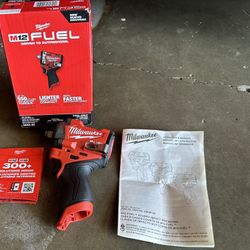 Milwaukee M12 1/2” Fuel Stubby Impact/brand New