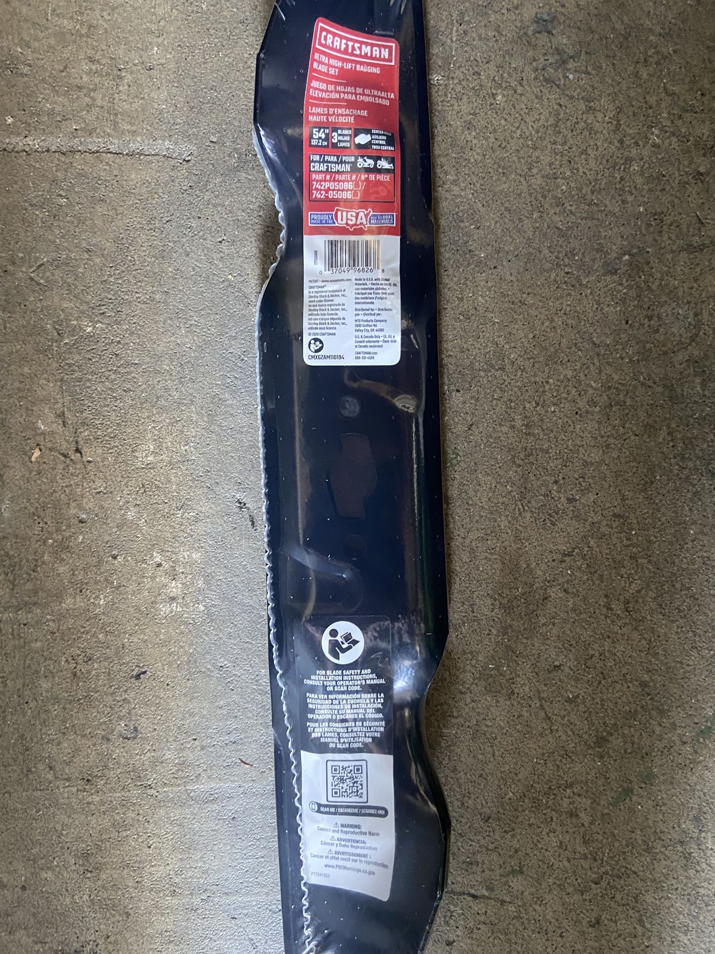 CRAFTSMAN 54-in Deck Standard Mower Blade for Riding Lawn 3 -Pack
