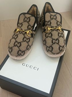 Gucci Horsebit GG Wool Loafers