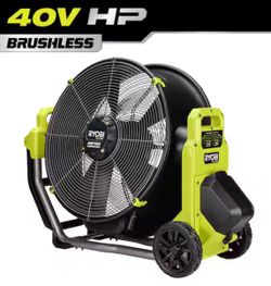 RYOBI 40V HP Brushless 18” WHISPER SERIES Misting Air Cannon -Tool Only