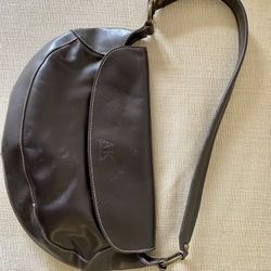 Anne Klein Brown leather handbag purse 