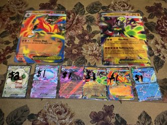 8 Pokemon Cards Jumbo and Regular size cards All ex Cards