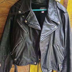 Brooks Leather Jacket Size 44