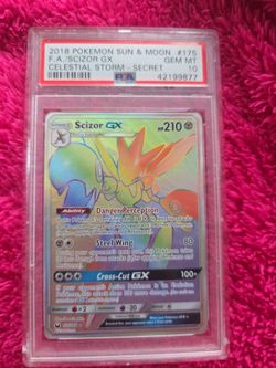 2018 POKEMON SUN & MOON CELESTIAL STORM 175 FULL ART/SCIZOR GX SECRET