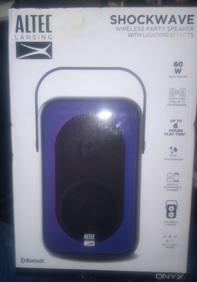 Altec Lansing ShockWave Bluetooth Party Speaker ...New!! 