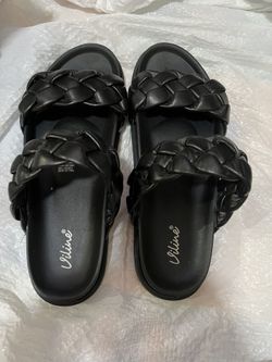 Black Braided Sandals Size 7.5-8