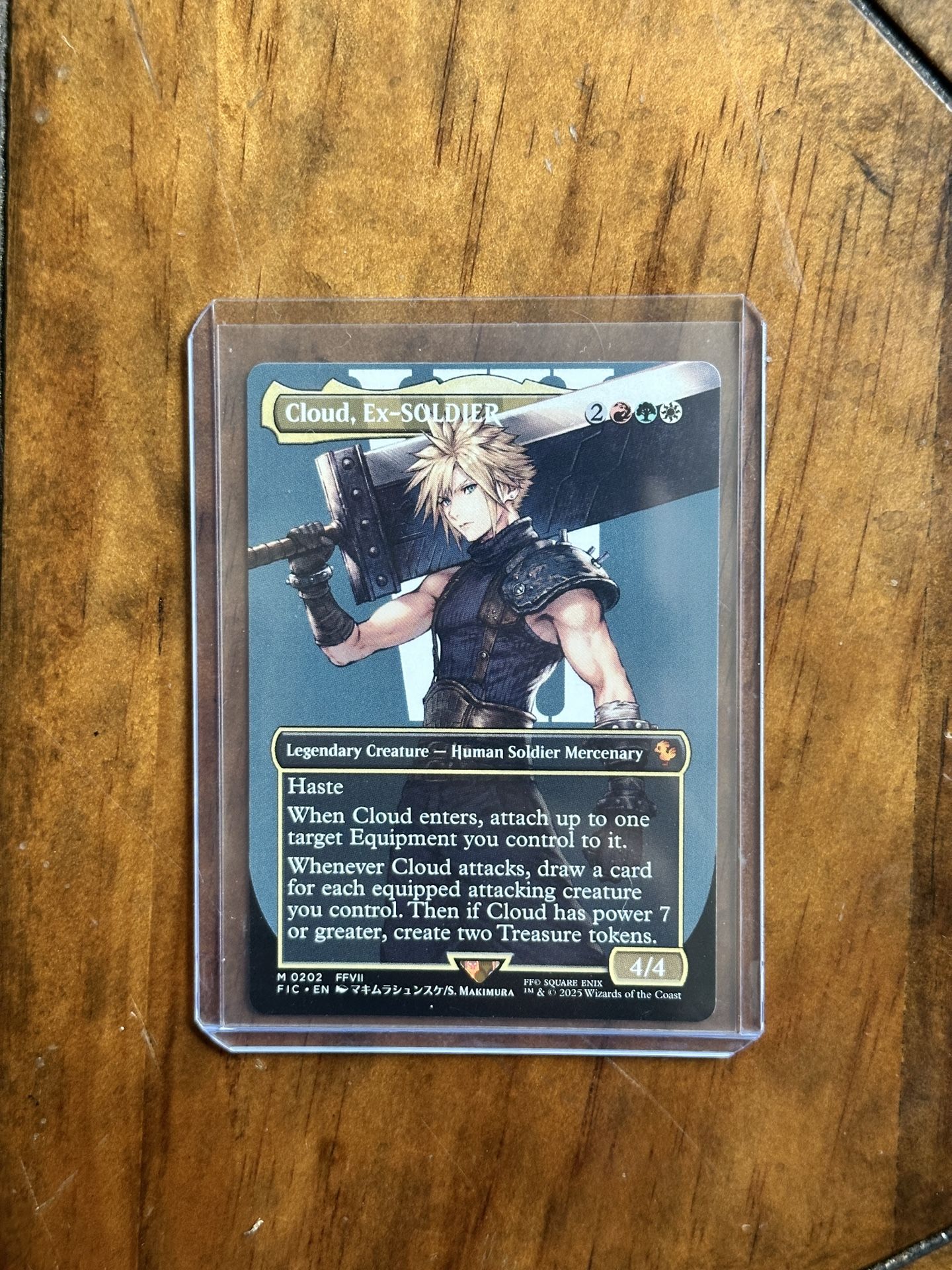 Magic the Gathering x Final Fantasy Cloud Ex-Soldier Commander Card (Borderless)