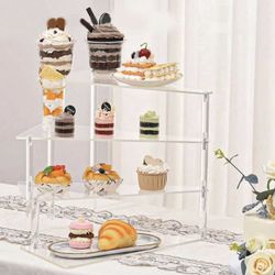 Transparent Acrylic Cake Stand, Easy Disassemble, For Wedding Party Birthday Cake, Dessert Display Rack