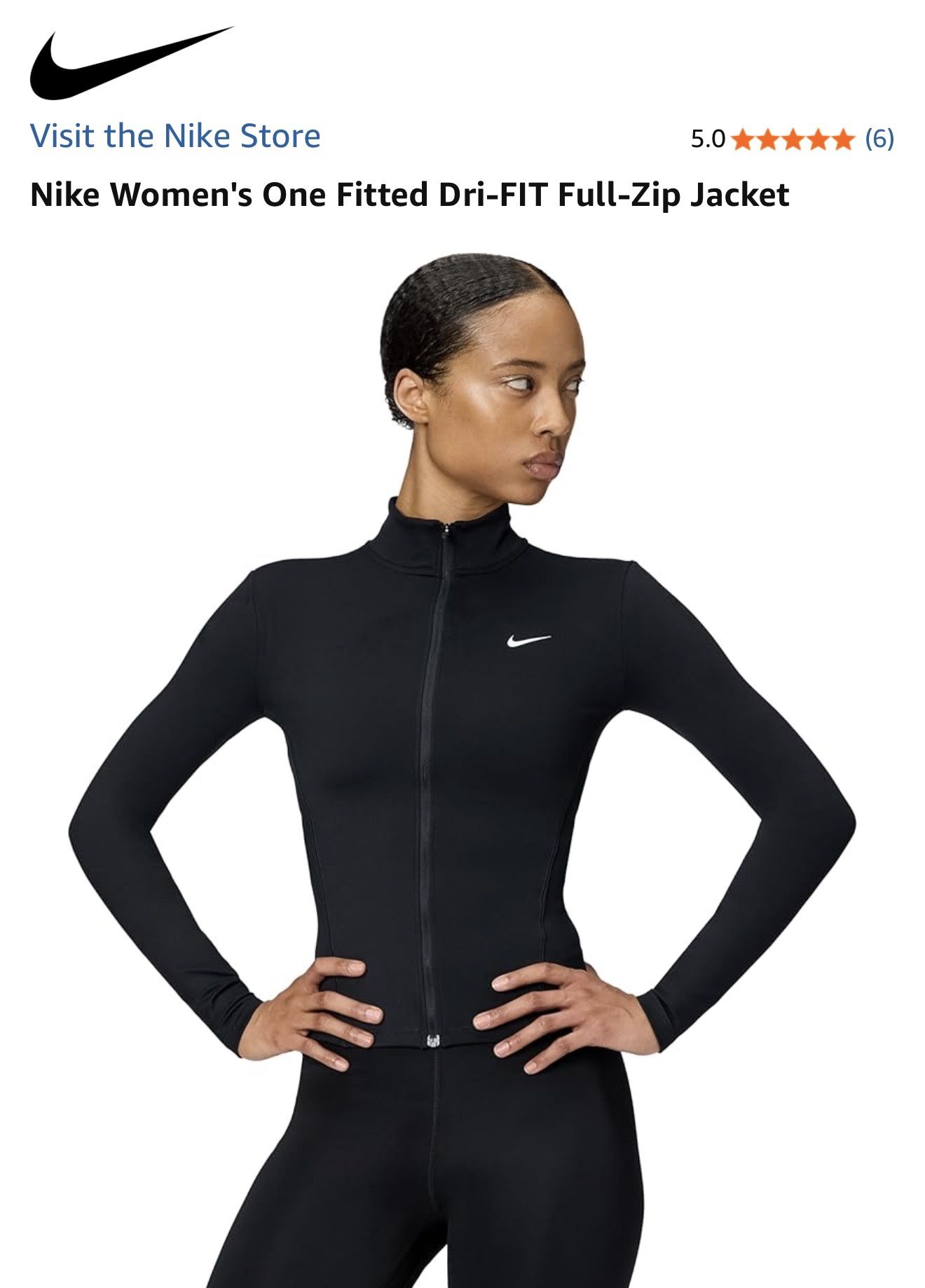 Nike Women One Fitted Dri-FIT Full-Zip Jacket