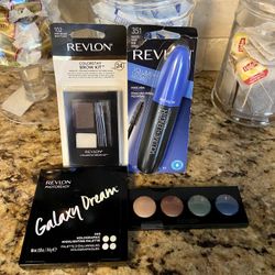 Set of 4 revlon-Brow kit,mascara,highlights,eye shadow•all for $15