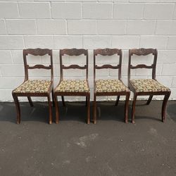 Set of 4 Vintage Victorian Style Accent Chair