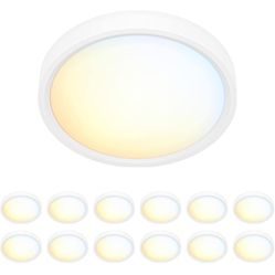 5 Inch Field Selectable 5CCT LED Edgelit Slim Surface Mount Downlight for J-Box, Round,