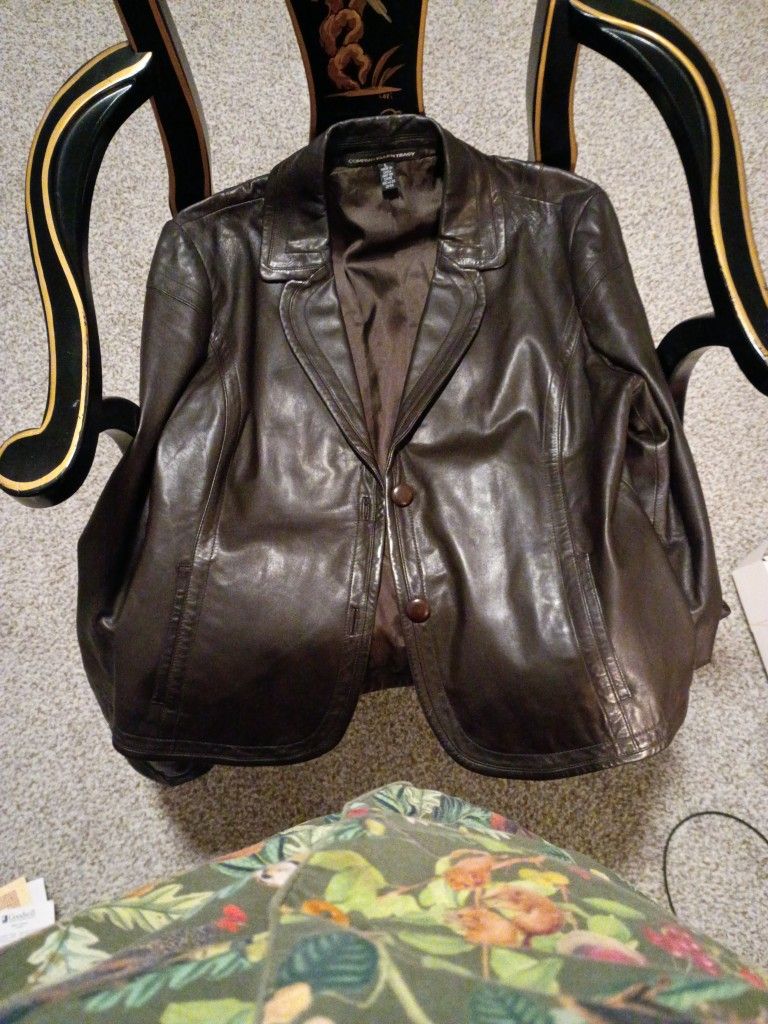 Coffee Brown Lightweight Leather Jacket