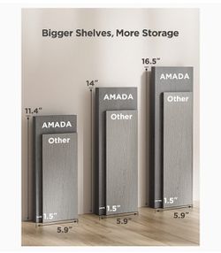 Amada Floating Shelves Grey, Sizes 16.4, 14, And 11.5 Thumbnail