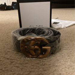 GG Snake-buckle Leather Belt