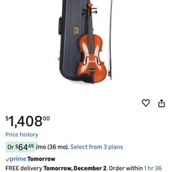 Yamaha AV5-SKU 4/4 Size Student Violin Outfit