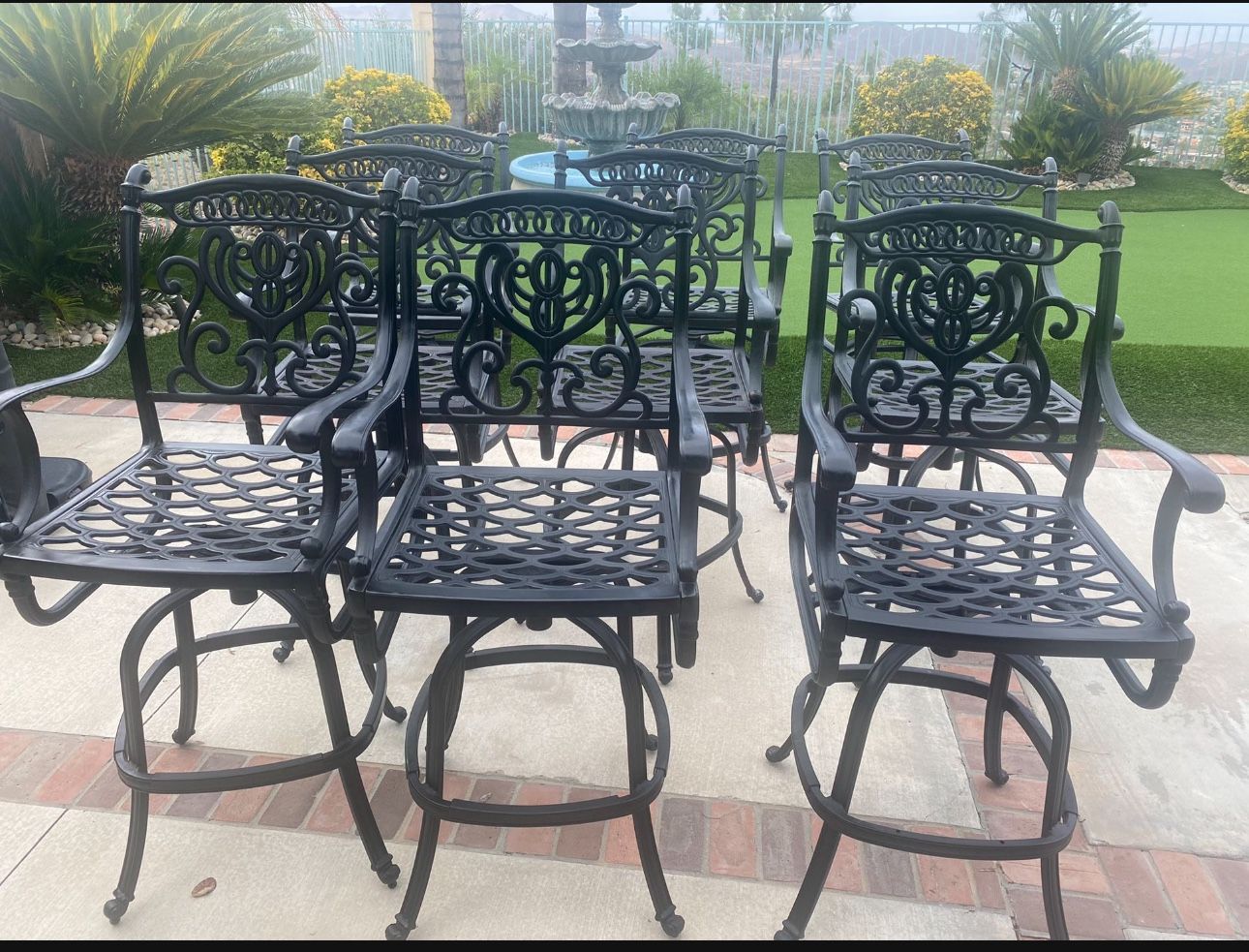  8 Patio Hanamint brand/Patio Furniture/Clearance Patio/Grand Tuscany Bar Height/ patio set/outdoor set/barstools/ $300/each