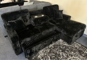Black sectional Sleeper
