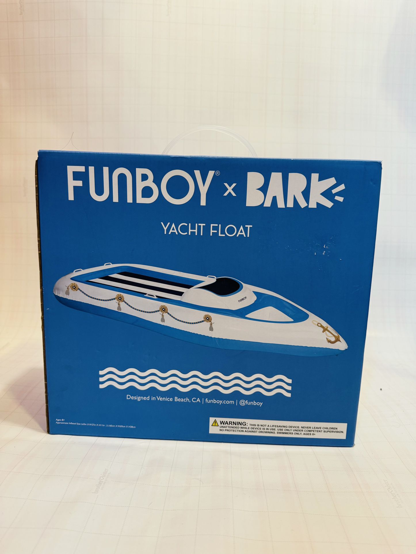 Inflatable Funboy X Bark Yacht Boat Float Pool Raft Beach Ride On NEW In Box 63”