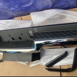 Dodge Ram 1500 Rear Bumper Chrome Single Exaust 19 to 24 New aftermarket Complete 