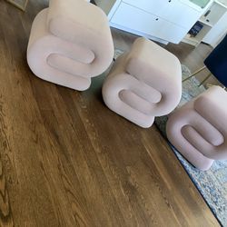 Pink  Velvet Stools 