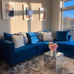 Santos Blue Sectional / couch /Living room set
