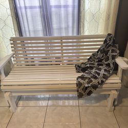 White Rocking Glider Bench!