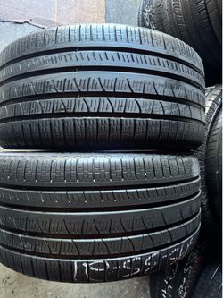 Pair of 295 35 21 Pirelli scorpion verde Tires
