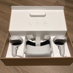meta quest 2 oculus vr headset and controls
