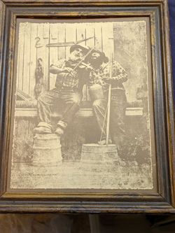 Framed Vintage Fiddle Players Print