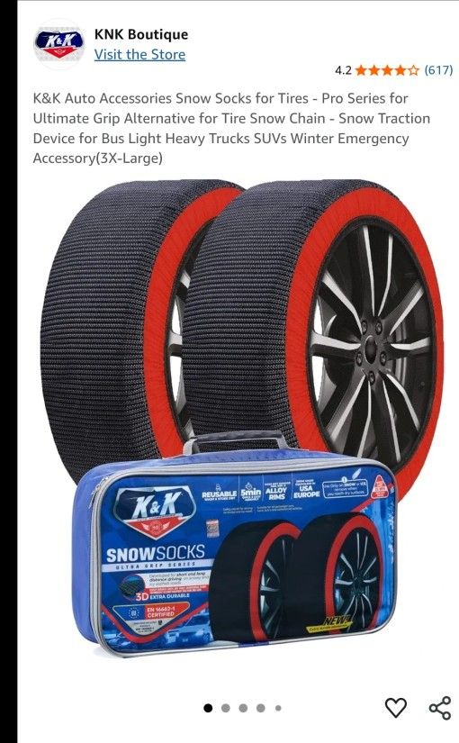 K&K Auto Accessories Snow Socks for Tires