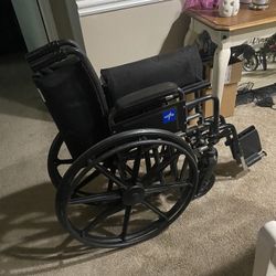 Wheelchair- 16” Manual Seat Width Wheelchair With Footrests 