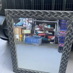 32x36 Beveled Mirror Wood Frame.  Reduced From $35 