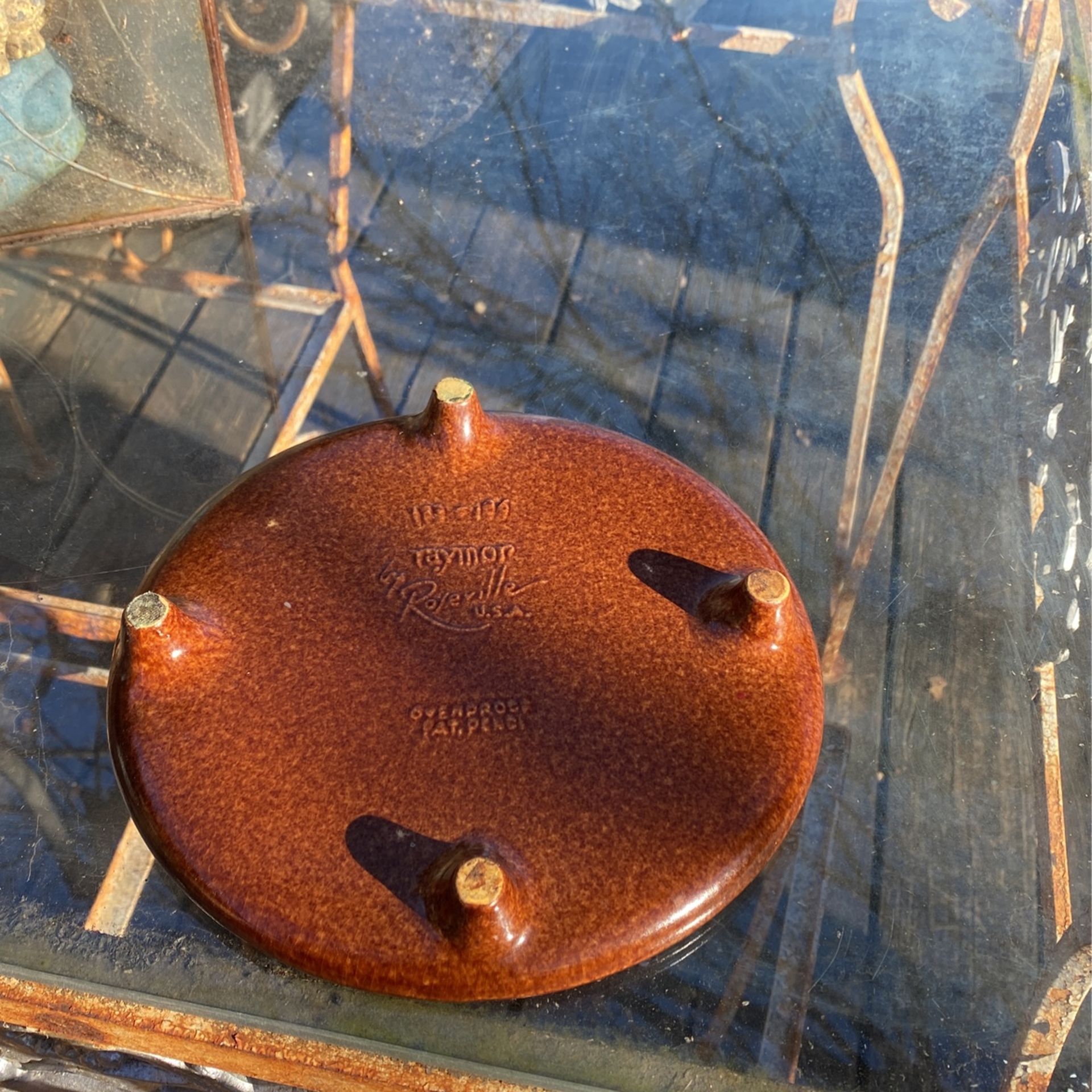 Vintage MCM Mid century modern Roseville Raymor Frogskin Trivet 8.5” Ben Seibel