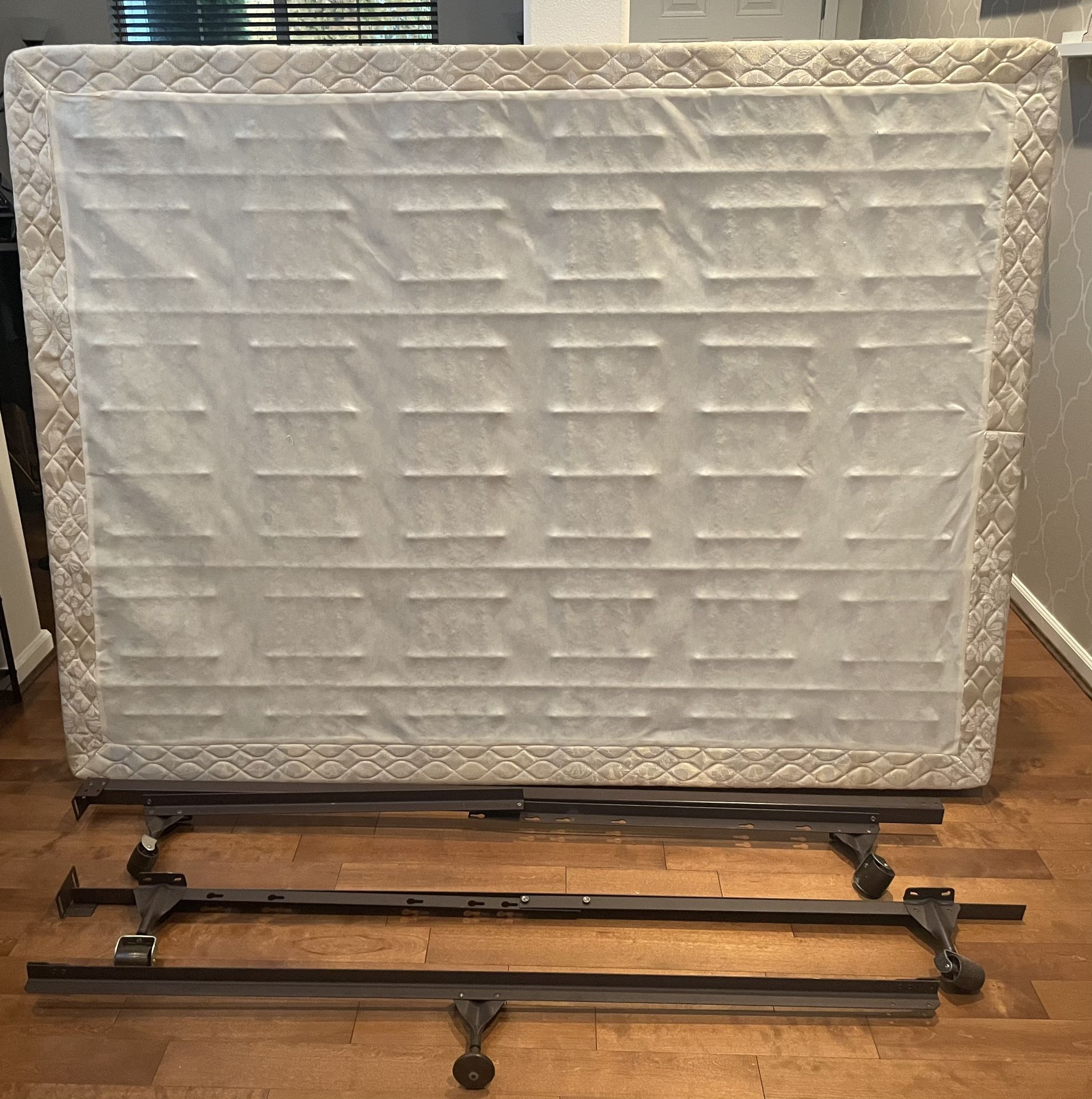 Queen Size Box spring And Steel Frame 