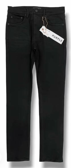 purple jeans black raw