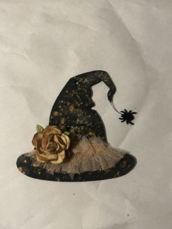 Small Wooden Decorative Witch Hats