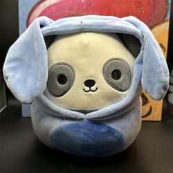 Squishmallows 8” PJ the Panda in Bunny hoodie RARE Claire's Exclusive 2022