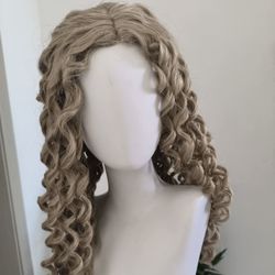 Light Brown Curly Long Wig