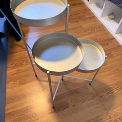 Modern 3-Tier Metal Plant Stand / Accent Table – 30” Tall