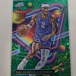2024 Shae Shai Gilgeous-Alexander Green Sparkle Cosmic Chrome Limited Number