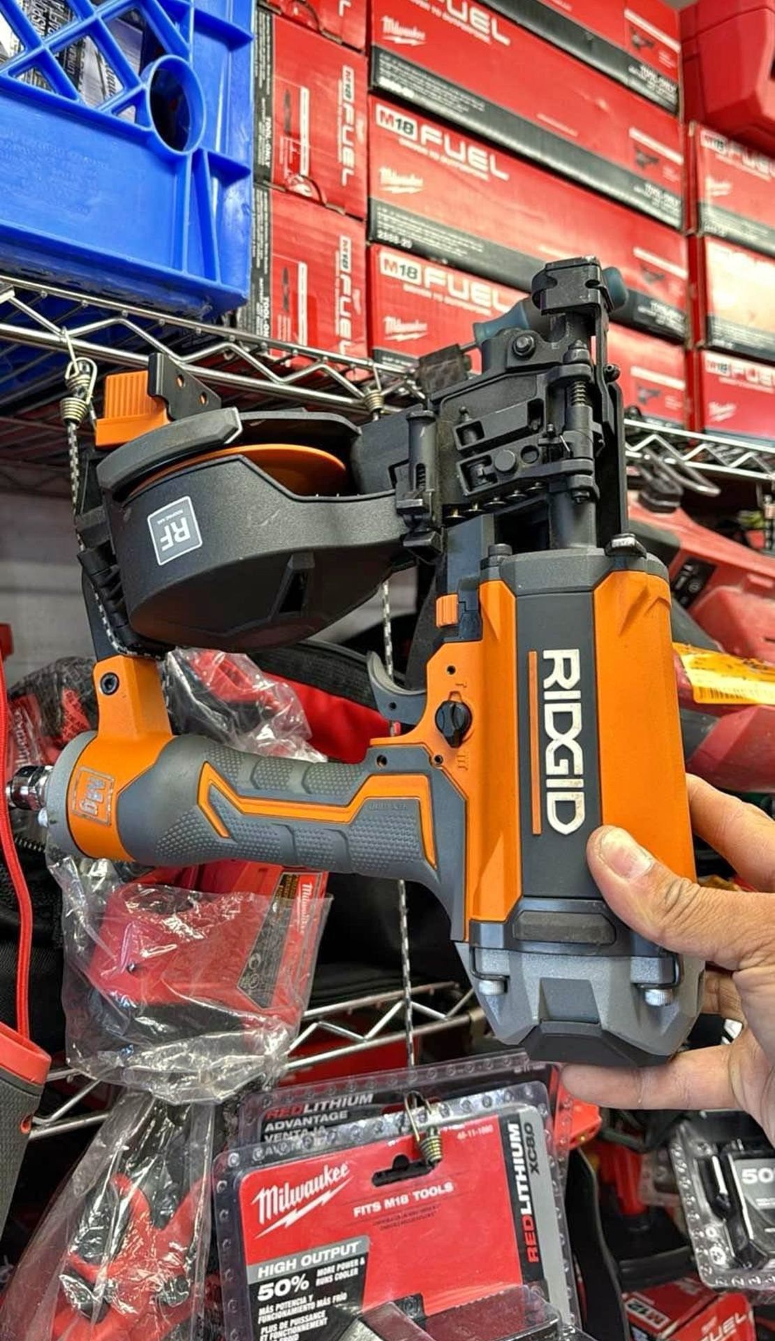 Ridgid Pneumatic Coil Roofing Nailer Used 